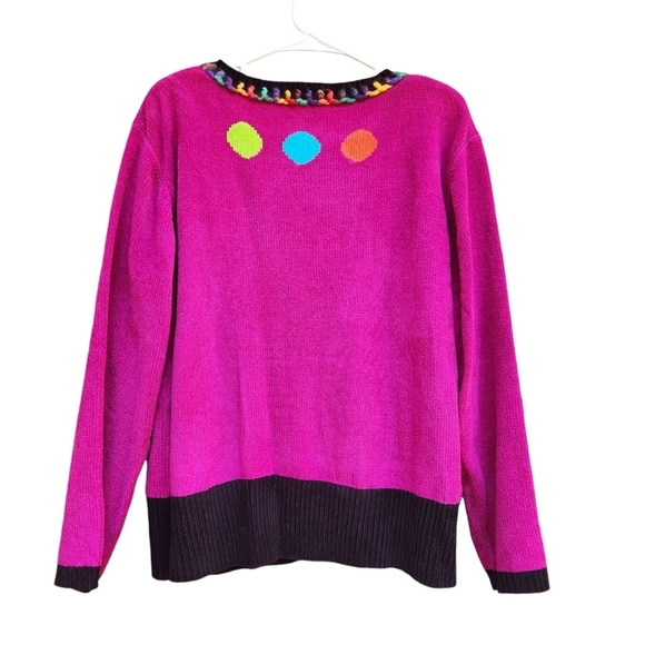 80's Vintage Richard and Company Art Deco Pop Art Style Sweater Women's L - Picture 4 of 4